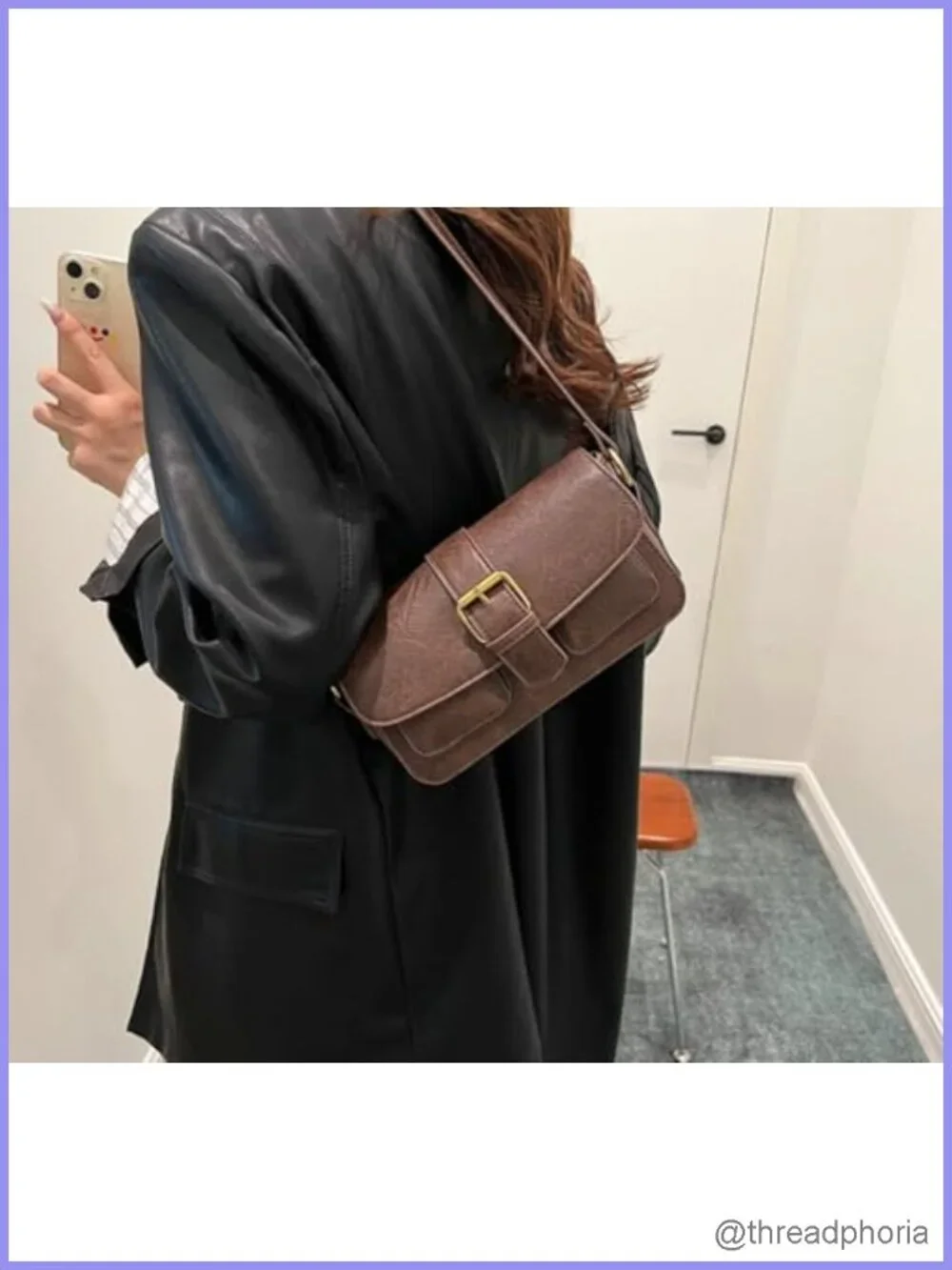 Vegan Leather Hobo Crossbody Bag Women Shoulder Purse Y2K Clutch